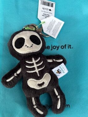 RETIRED Jellycat SKELETON BOB Bag Charm Authentic US seller NWT dust bag 2023